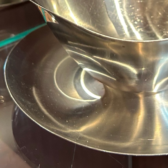 Royal Dolphin Staainless Steel Bown with Under-plate Japan Gravy Bowl 3.5" High - Picture 7 of 14
